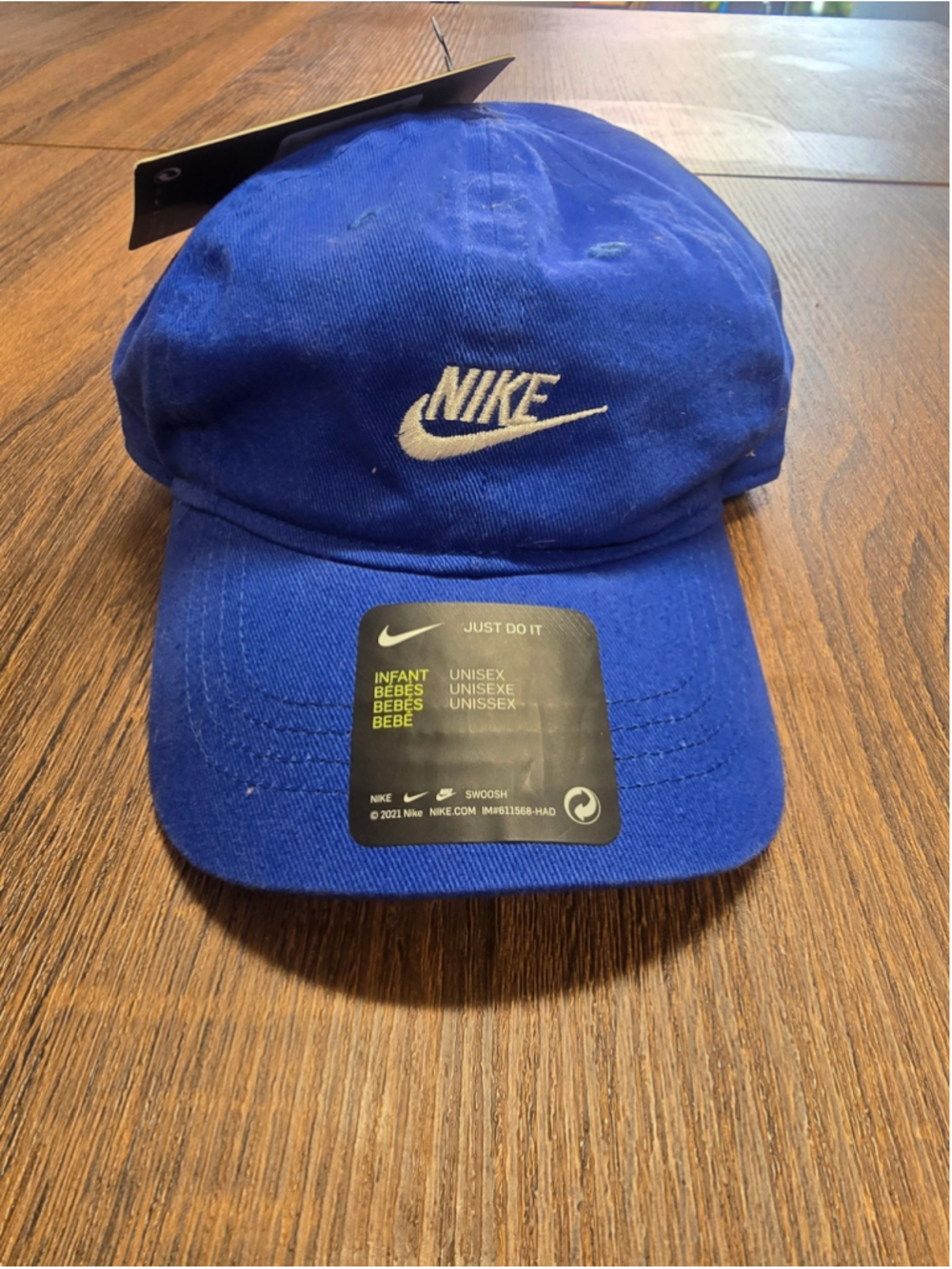 Nike Baby Hat One Size Blue White Logo Cap